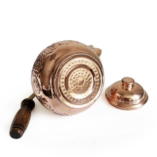 Emsalsan Bakır Jel Yakıtlı Nostaljik Semaver Çay Kazanı 3L Eskitme Vernikli - 9