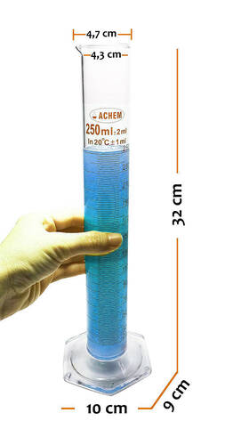 Eurodensimeter 0-100 20C Alkolmetre ve 250ml Cam Mezür Seti