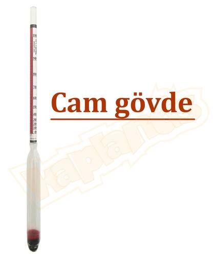 Eurodensimeter 0-100 Alkolmetre ve 250ml Plastik Mezür Seti