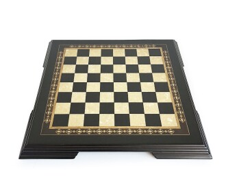 Flat Ayaklı Ahşap Satranç Tablası Küçük Siyah 35x35cm - 2