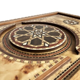 Genius El Oyması Ahşap Tavla Seti Mazel - 8