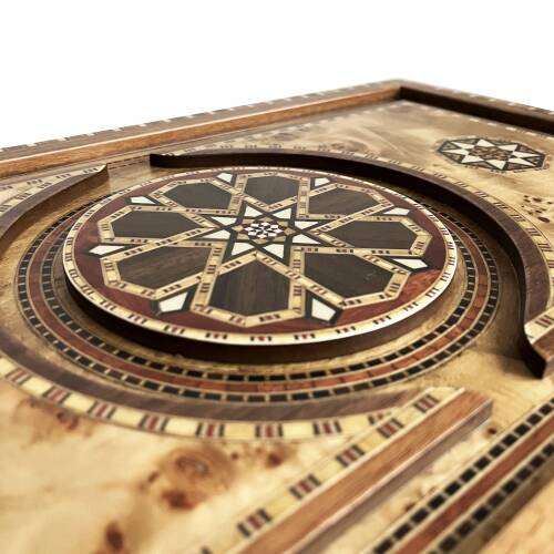 Genius El Oyması Ahşap Tavla Seti Mazel - 8