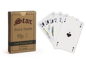 Star Gold 100% Plastic No:1 Playing Cards Carpet Pattern