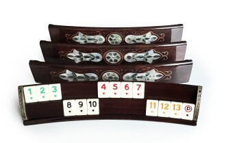 Helena Wood Art Abalone Yeşil Sedef Kakma Ahşap Okey Takımı El Yapımı - 3