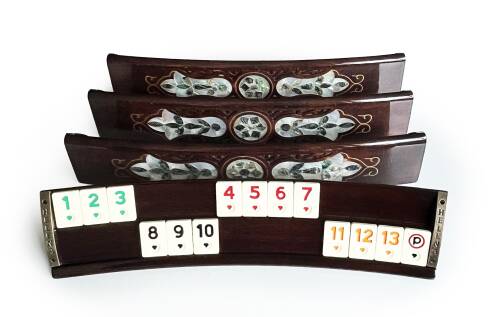 Helena Wood Art Abalone Yeşil Sedef Kakma Ahşap Okey Takımı El Yapımı - 3