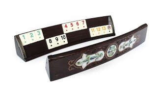 Helena Wood Art Abalone Yeşil Sedef Kakma Ahşap Okey Takımı El Yapımı - 4