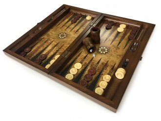 Helena Wood Art Asya Masif Ahşap Numaratörlü Tavla Seti El Yapımı Mazel - 3