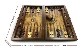 Helena Wood Art Asya Masif Ahşap Numaratörlü Tavla Seti El Yapımı Mazel - 4