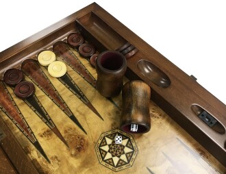 Helena Wood Art Asya Masif Ahşap Numaratörlü Tavla Seti El Yapımı Mazel - 9