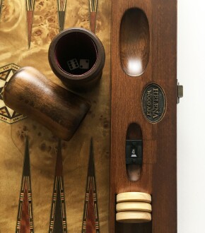 Helena Wood Art Asya Masif Ahşap Numaratörlü Tavla Seti El Yapımı Mazel - 8