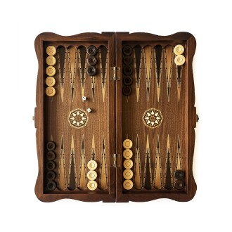 Helena Wood Art Carvo El Yapımı Orta Boy Ahşap Tavla Seti - 2