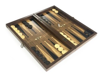 Helena Wood Art Eko El Yapımı Ahşap Tavla Ceviz Damasız - 4