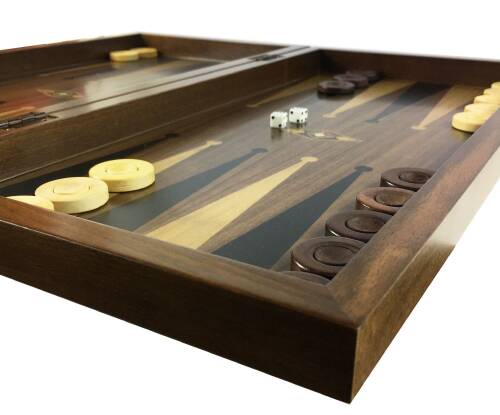 Helena Wood Art Eko Klasik El Yapımı Damalı Ahşap Tavla Seti Satranç Kareli - 8