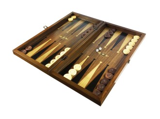 Helena Wood Art Eko Klasik El Yapımı Damalı Ahşap Tavla ve Satranç Seti - 9