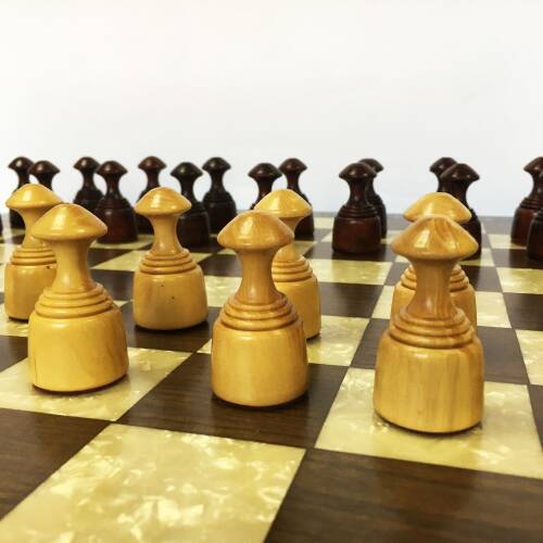 Helena Wood Art El Yapımı Ahşap Dama Takımı 48 cm Kahve-50mm - 8