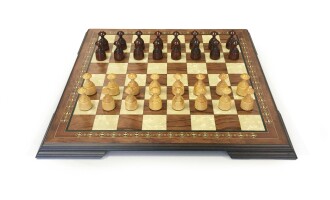 Helena Wood Art El Yapımı Ahşap Kızıl Dama Takımı 48 cm Kahve-50mm - 2