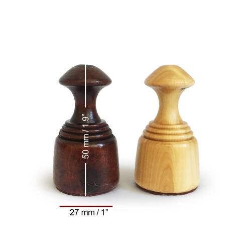 Helena Wood Art El Yapımı Ahşap Kızıl Dama Takımı 48 cm Kahve-50mm - 4
