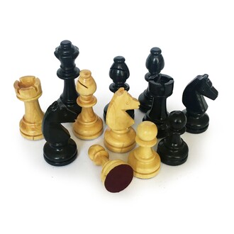Handmade Wooden Chess Set Red With Wooden Chess Figures (48 cm/18.8") - Thumbnail