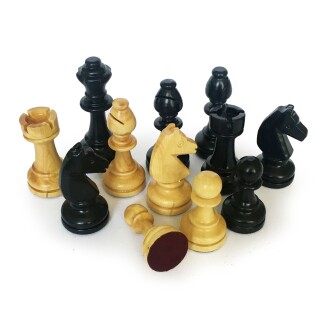 Helena Wood Art El Yapımı Ahşap Satranç Seti Kızıl - 9