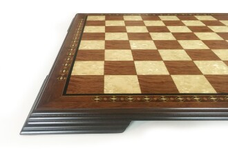 Helena Wood Art El Yapımı Ahşap Satranç Tablası Kızıl - 6