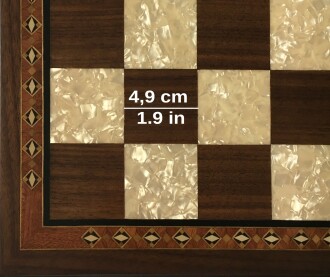 Helena Wood Art El Yapımı Ahşap Satranç Tablası 48cm - 4