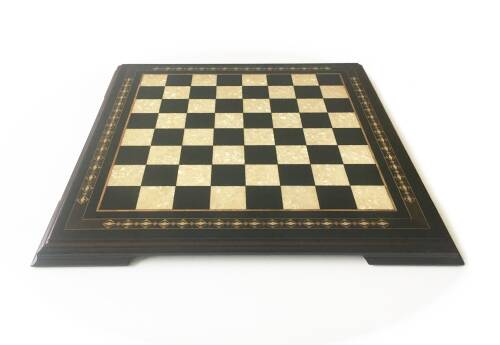 Helena Wood Art El Yapımı Masif Ahşap Sedefli Satranç Tablası 59x59 - 2