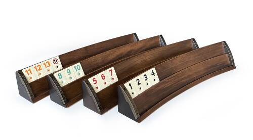 Helena Wood Art Elliptic Oval El Yapımı Masif Ahşap Oymalı Okey Takımı - 5