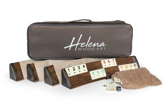 Helena Wood Art Elliptic Oval El Yapımı Masif Ahşap Oymalı Okey Takımı - 8