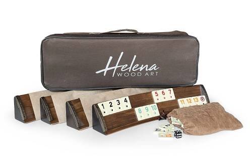 Helena Wood Art Elliptic Oval El Yapımı Masif Ahşap Oymalı Okey Takımı - 8