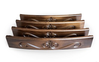 Helena Wood Art Elliptic Oval El Yapımı Masif Ahşap Oymalı Okey Takımı - 9