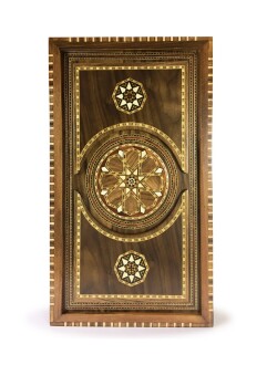 Helena Wood Art Genius El Oyması Ahşap Tavla Seti Ceviz - 2