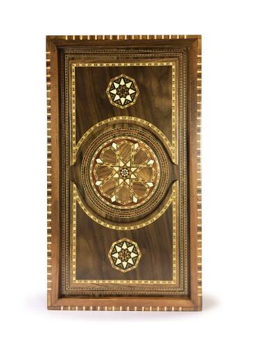 Helena Wood Art Genius El Oyması Ahşap Tavla Seti Ceviz - 2