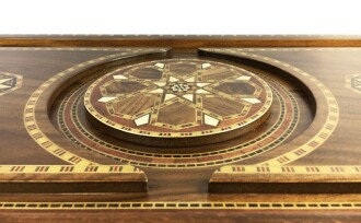 Helena Wood Art Genius El Oyması Ahşap Tavla Seti Ceviz - 5