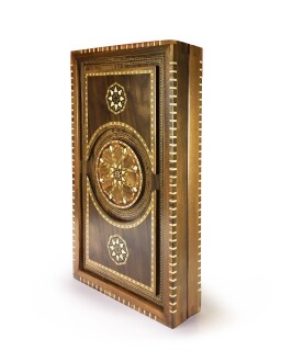 Helena Wood Art Genius El Oyması Ahşap Tavla Seti Ceviz - 10