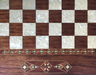 Helena Wood Art İşlemeli Klasik Tavla Büyük Boy - 6