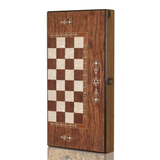 Helena Wood Art İşlemeli Klasik Tavla Büyük Boy - 2