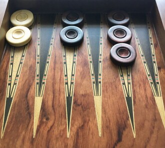 Helena Wood Art İşlemeli Klasik Tavla Büyük Boy - 4