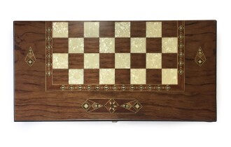 Helena Wood Art İşlemeli Klasik Tavla Büyük Boy - 9