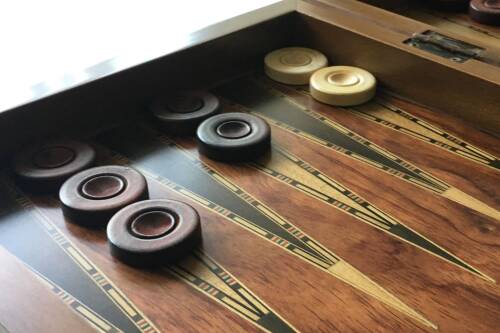 Helena Wood Art İşlemeli Klasik Tavla Büyük Boy - 10