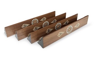 Helena Wood Art Kardelen El Yapımı Masif Ahşap Okey Takımı Mozaikli Ceviz - 9