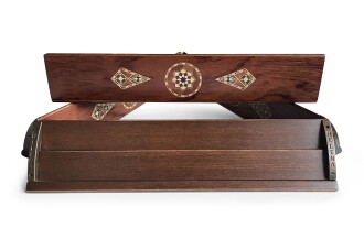 Helena Wood Art Kardelen El Yapımı Masif Ahşap Okey Takımı Mozaikli Gül - 5