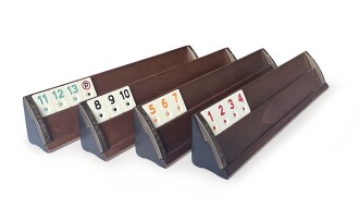 Helena Wood Art Kardelen El Yapımı Masif Ahşap Okey Takımı Mozaikli Gül - 7