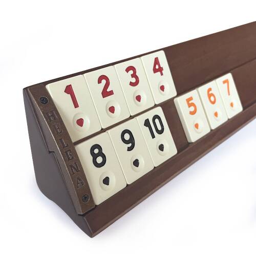 Helena Wood Art Kardelen El Yapımı Masif Ahşap Okey Takımı Mozaikli Gül - 10