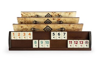 Helena Wood Art Kardelen El Yapımı Masif Ahşap Okey Takımı Mozaikli Mazel - 3