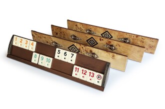 Helena Wood Art Kardelen El Yapımı Masif Ahşap Okey Takımı Mozaikli Mazel - 4