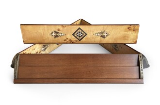 Helena Wood Art Kardelen El Yapımı Masif Ahşap Okey Takımı Mozaikli Mazel - 5