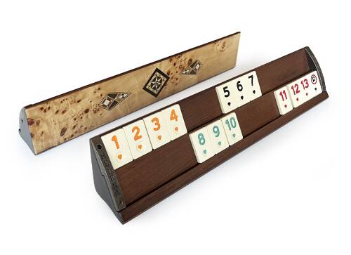 Helena Wood Art Kardelen El Yapımı Masif Ahşap Okey Takımı Mozaikli Mazel - 10