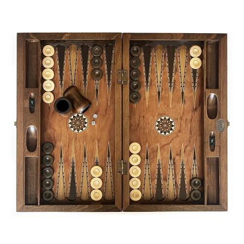 Helena Wood Art King El Yapımı Ahşap Tavla Seti Geniş - 2