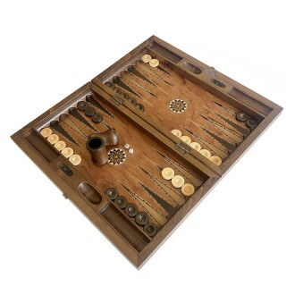 Helena Wood Art King El Yapımı Ahşap Tavla Seti Geniş - 5