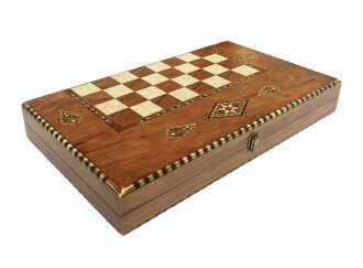 Helena Wood Art King El Yapımı Ahşap Tavla Seti Geniş - 9